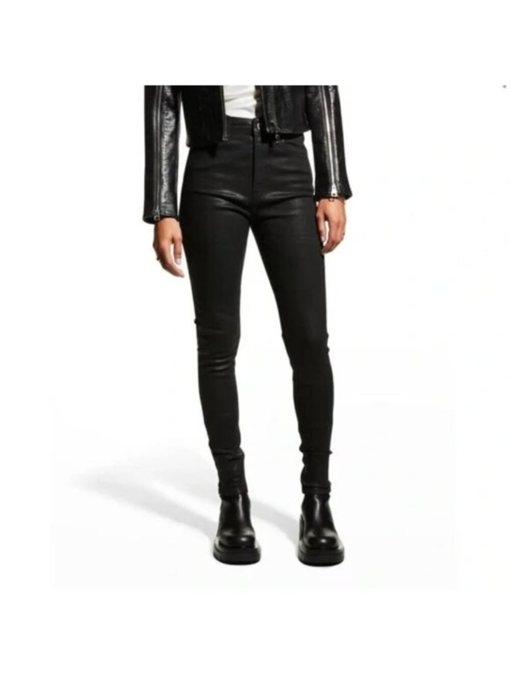 Rag & Bone Nina High Rise Coated Skinny Jeans Size 27